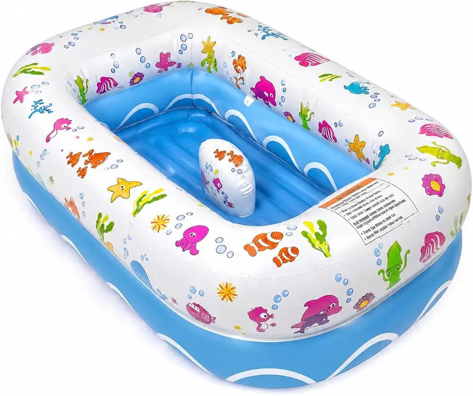 Mommy's Helper Inflatable Baby Bathtub, Portable Bathtub, Ages 6-24 Months