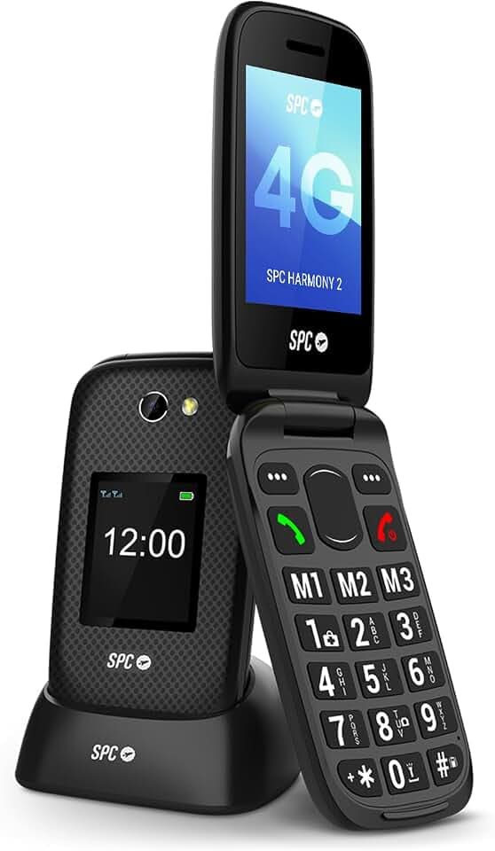 SPC Harmony 2 - Seniorenhandy, sehr große Tasten, 4G, Schwarz