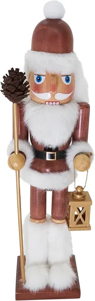 SARO LIFESTYLE Santa Nutcracker Holiday Figurine, 15", Brown