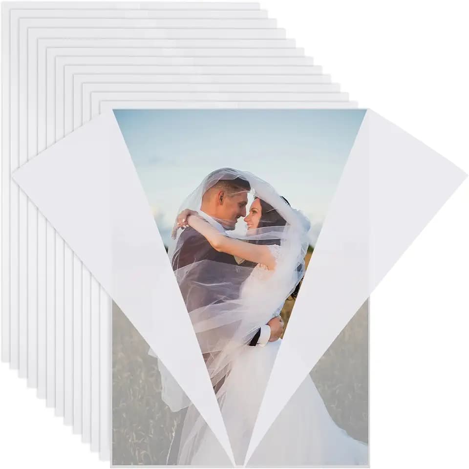 LazyMe 100 Pack Pre-Folded Vellum Jackets for 5x7 Invitations