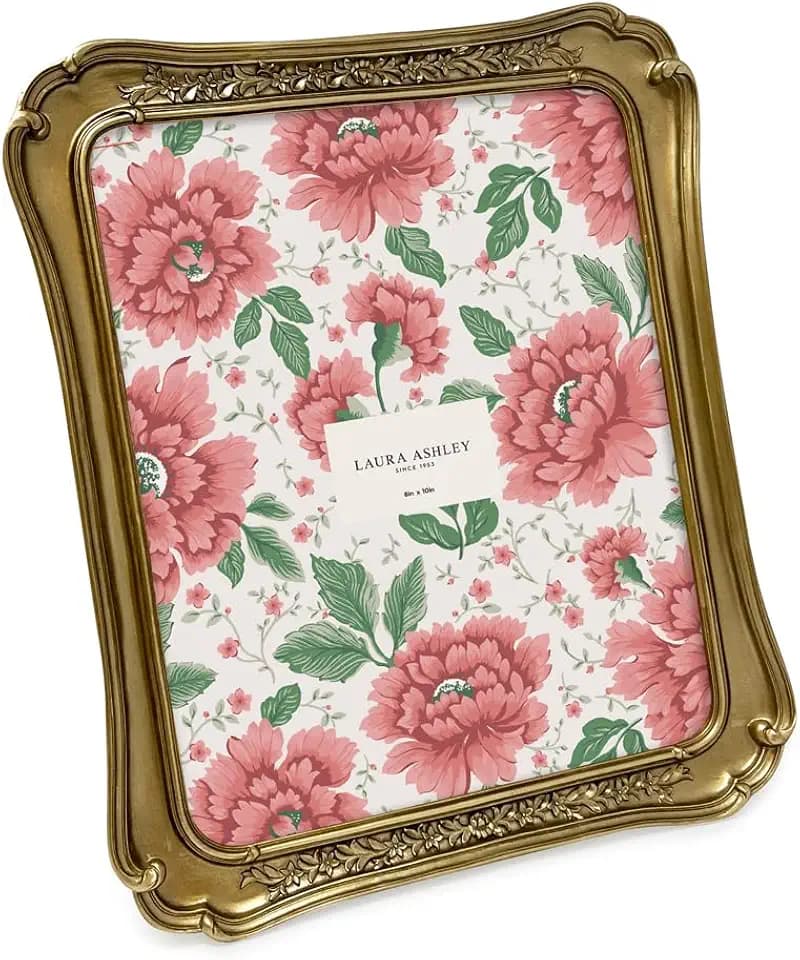 Laura Ashley 8x10 Vintage-Inspired Ornate Picture Frame Gold