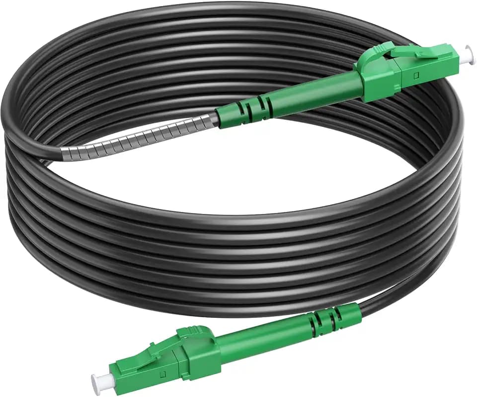 OS2 25M Gepanzerte Glasfaser-Kabel LC/APC auf LC/APC Singlemode