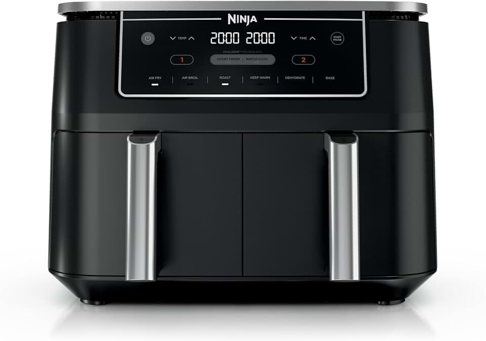 Ninja Foodi Air Fryer, 10 Qt DualZone, 6-in-1, Black, DZ302