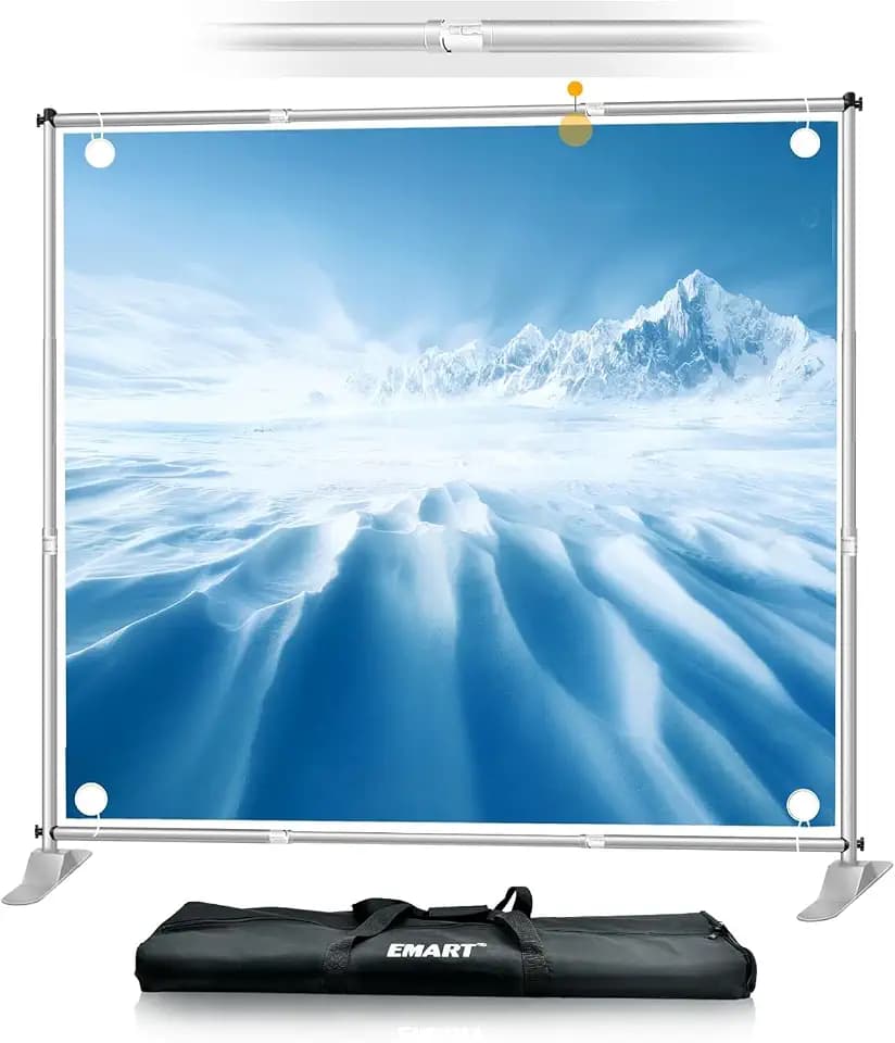 EMART Photo Backdrop Stand Heavy Duty 8x8ft Adjustable Banner Stand