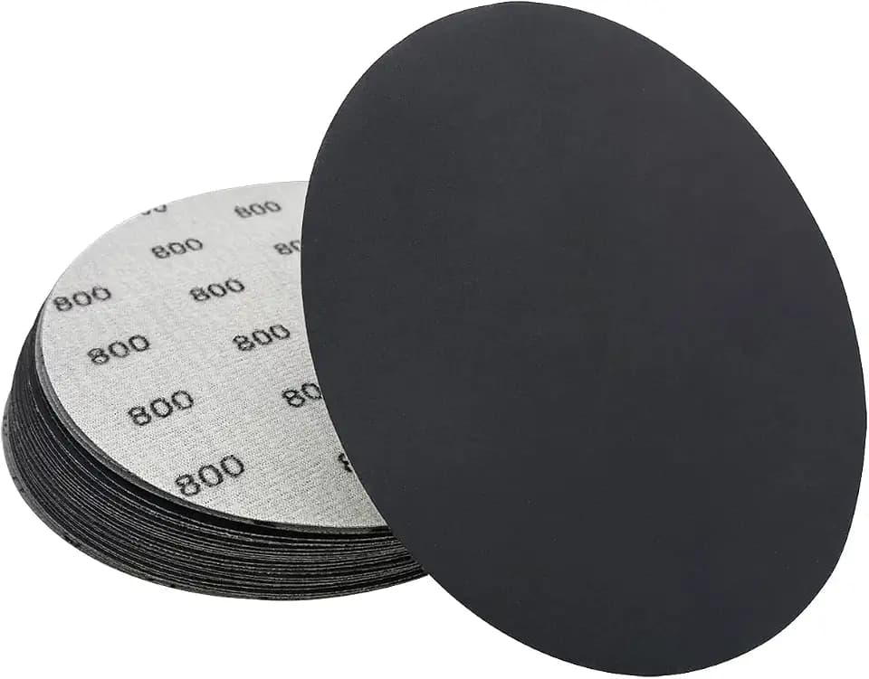 6 Inch 800 Grit Wet Dry Sandpaper,25 PCS Hook and Loop Sanding Discs