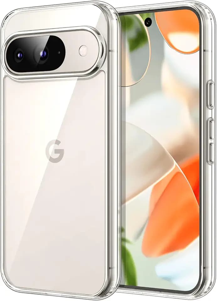 JETech Case for Google Pixel 9/9 Pro, Anti-Yellowing, Clear