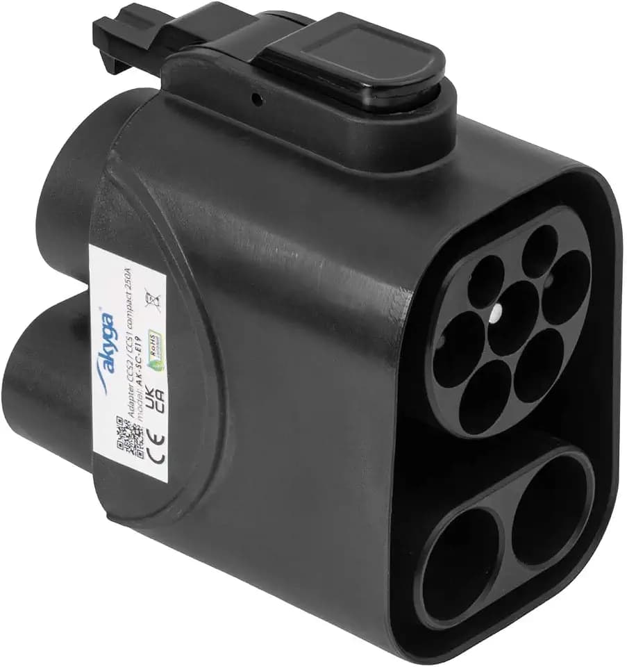 AKYGA CCS 2 zu CCS 1 Schnellladeadapter zum Laden von Elektrofahrzeuge AK-SC-E19 1000V kompatibel mit DC 250A / 230V AC 32A