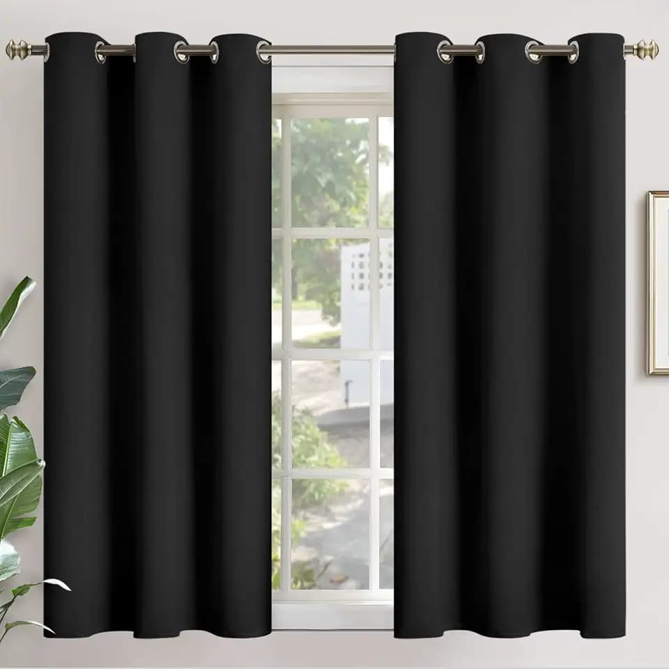 YoungsTex 54 Inch Length Blackout Curtains for Bedroom 2 Panels