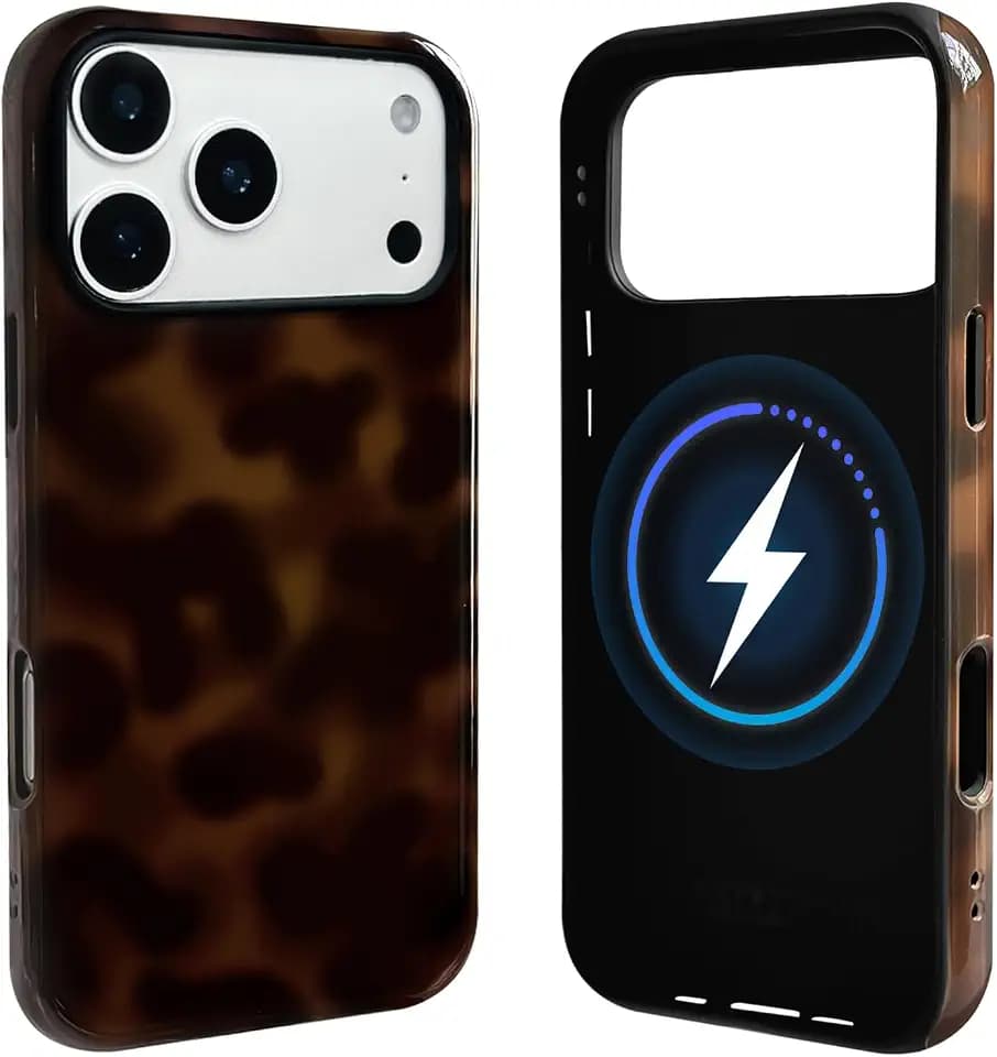 NITITOP Magnetisch Hülle für iPhone 17 Pro Max / 18 Pro Max Leopard, Braun
