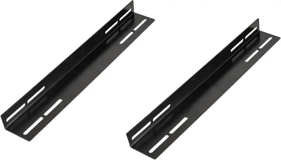 Feste seitliche Führungsschiene für Kleiderschrank, 19 Zoll, Schwarz, 450 mm