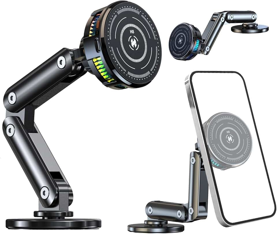 OBEST Handy Halbleiter Kühler Magnetische Handyhalterung, Halbleiter Kühlung Kühler Auto-Handyhalterung, Smartphone Halterung mit Kühlung, Anti-Shake und Stoßdämpfung, 360° Drehbar Auto Halterung