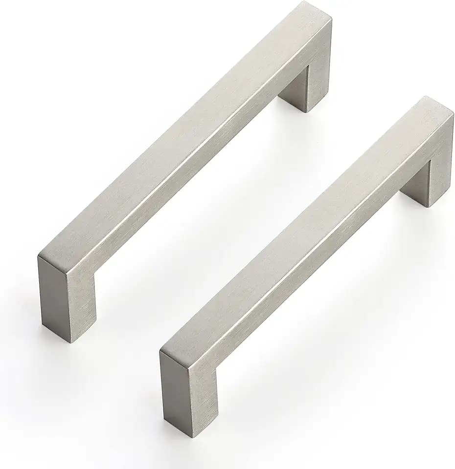 Ravinte Brushed Nickel Square Cabinet Handles & Pulls 4-1/2 Inch 3 Pack