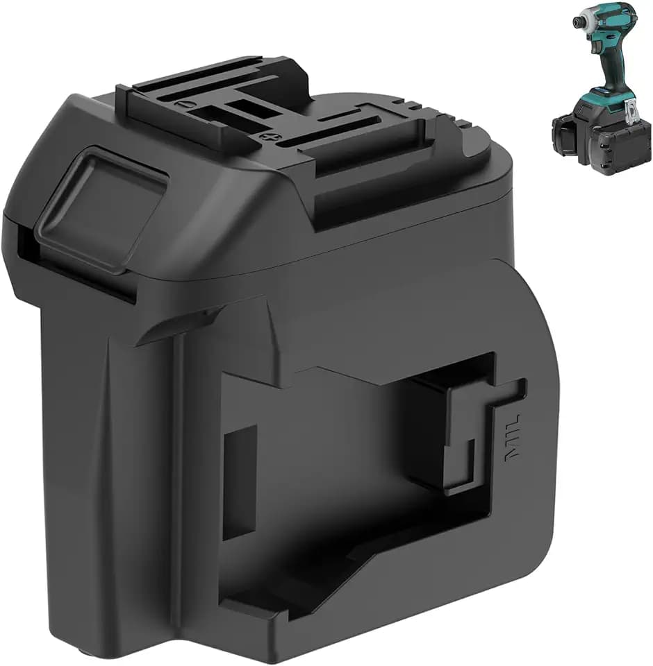 2 in 1 Battery Adapter for Milwaukee 18V M18 Dual Battery Work for Makita 18V Cordless Power Tool,Dual Power and Longer Runtime