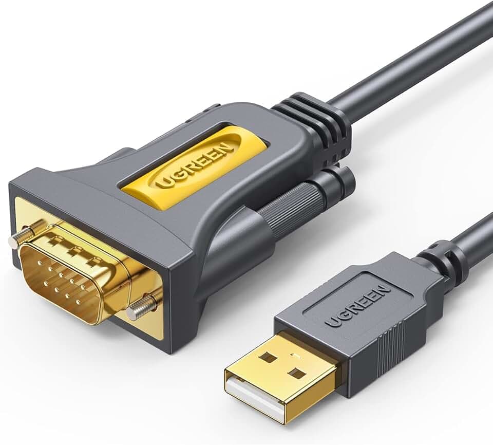 UGREEN USB auf RS232 Seriell Kabel USB Seriell DB9 mit PL2303 Chipsatz, Kompatibel mit Router (1M)