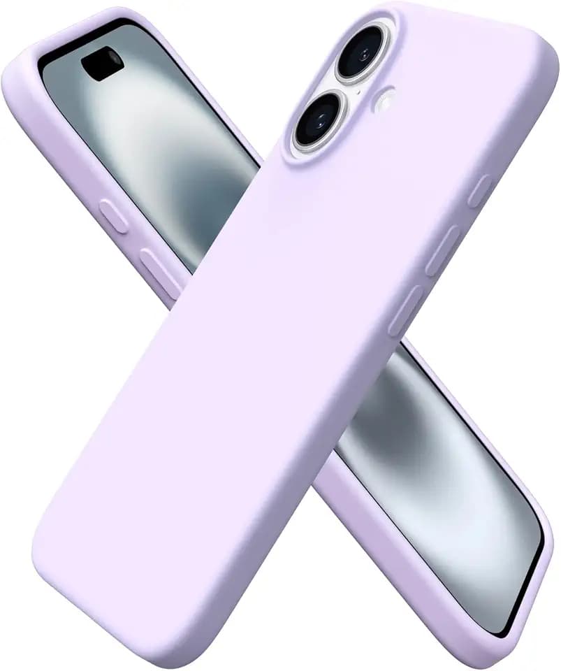 ORNARTO for iPhone 16 Case 6.1", Slim Liquid Silicone,Pastel Lilac