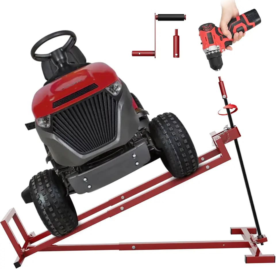 Lawn Mower Lift Jack, Telescopic Maintenance Jack, 880 Lbs Capacity