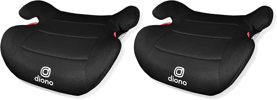 Diono Solana Lite Backless Booster Car Seat Pack of 2, Lightweight & Portable for Travel, Machine Washable Covers, 40-100 lbs, Black Storm