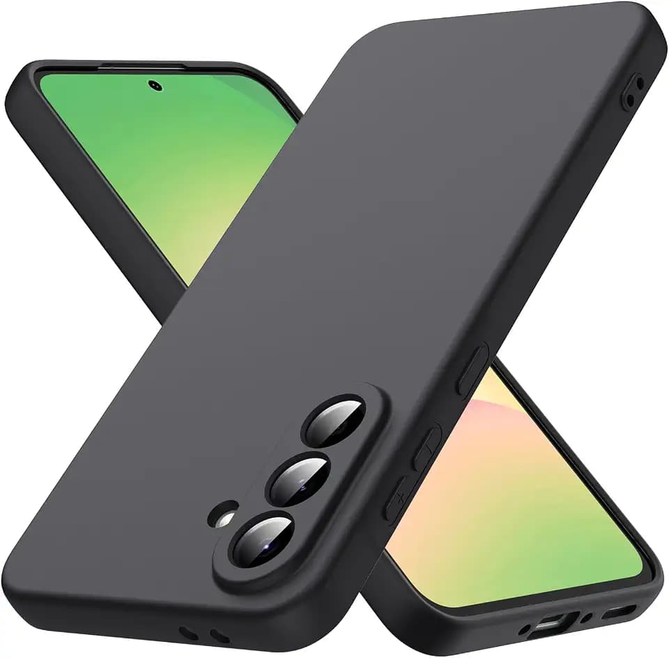 Byvuwiay Hülle kompatibel mit Samsung Galaxy A56 5G Hülle, weiche TPU Flüssigsilikonhülle, Handyhülle Stoßfest Kratzfest Schutzhülle Samsung Galaxy A56 5G Case, Schwarz