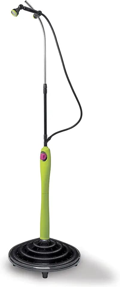 G.F. Garden, Solardusche Sunny Style Premium, Gartendusche, Swimmingpool, für den Außenbereich, ideal auch für Urlaub und Camping, mit Mischer für warmes und kaltes Wasser, Farbe Limettengrün
