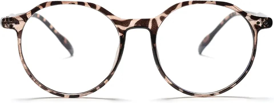 Übergroße Retro Runde Lesebrille für Damen, Vintage Großer Rahmen Computerleser mit Blaulichtfilter, Gross Lesegerät Brille gegen Augenermüdung