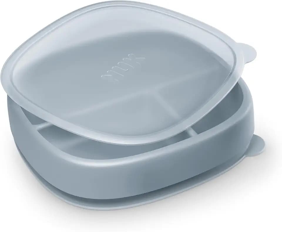 NUK for Nature Suction Plate and Lid, Leak-Proof Lid, Microwave, Freezer, & Top Rack Dishwasher Safe, BPA & Latex-Free, Pack of 1