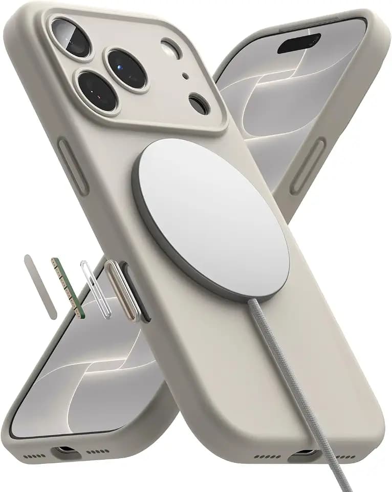 Ringke für iPhone 18 Pro Hülle, Silicone Magnetic - Stone