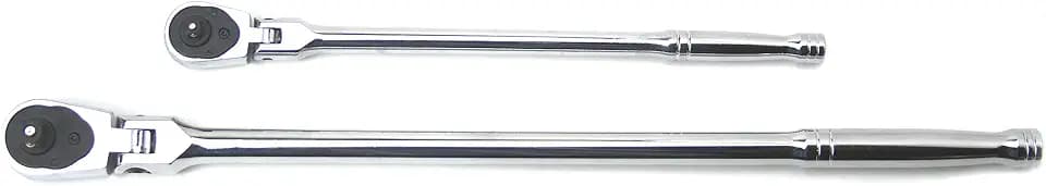 VCT 3/8" x 17" & 1/4" x 11" Extra Long Flexible Head Ratchet Handle CrV Extra Strong