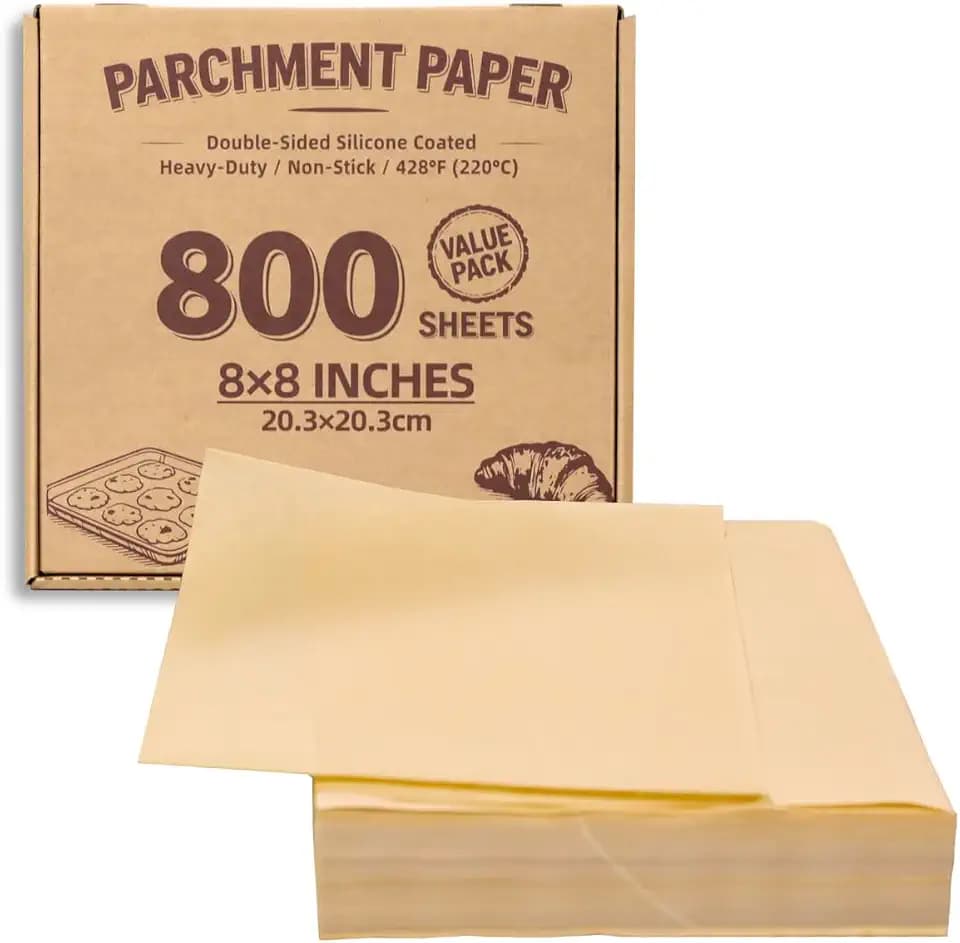800 Sheets Value Pack 8x8 Parchment Paper Squares