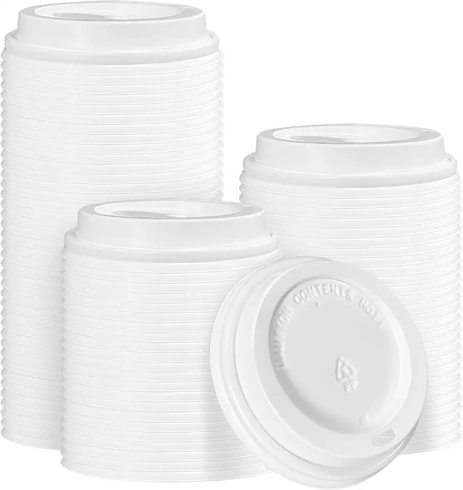 180 Pack Coffee Cup Lids - Plastic Lid for 10, 12, 16, 20, 24 oz Paper Cups