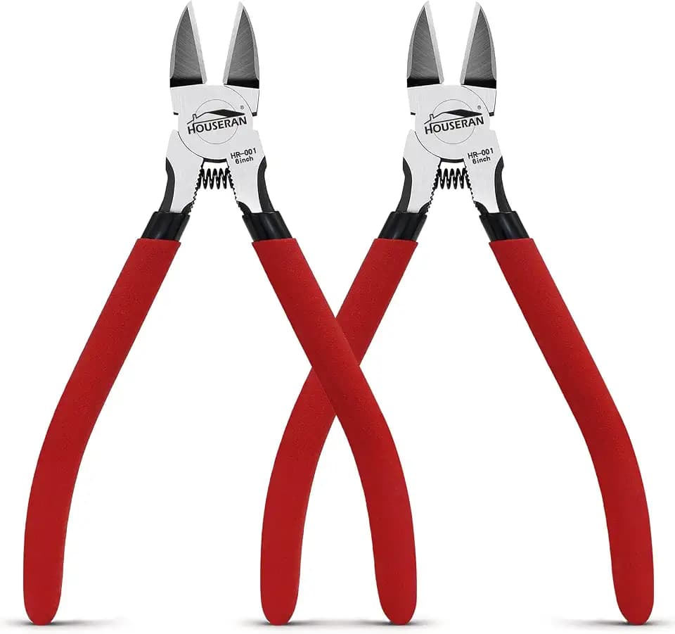Wire Cutters 2 PACK, 6 inch, Side Cutters, Flush Cut Pliers