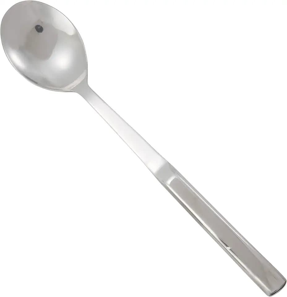 Winco 11 3/4" Solid Stainless Steel Serving Spoon
