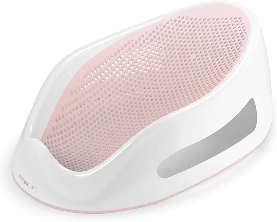 Angelcare Baby Bath Support, Pink, Birth to 6 Months, Made in Canada