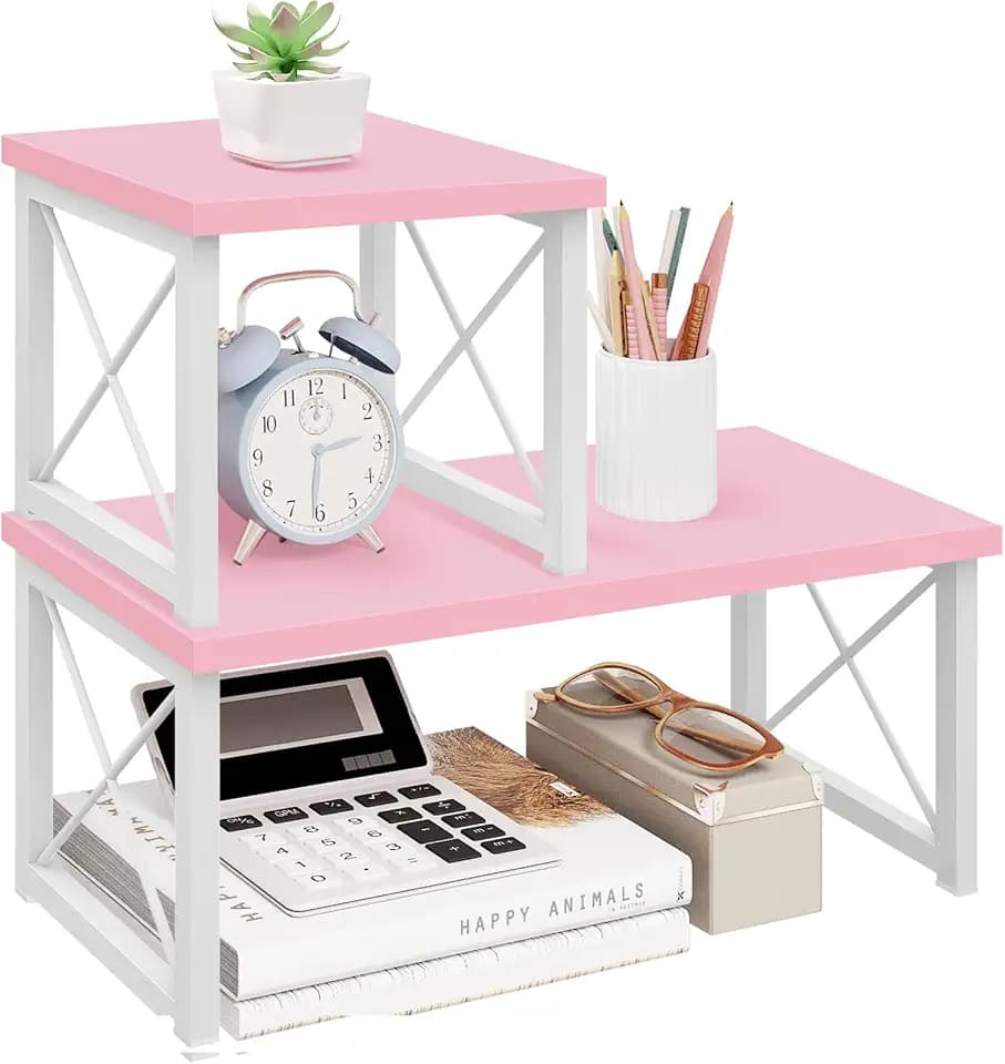ELITEROO Desktop Shelf, 2 Tier Independent Stackable Desk Stand