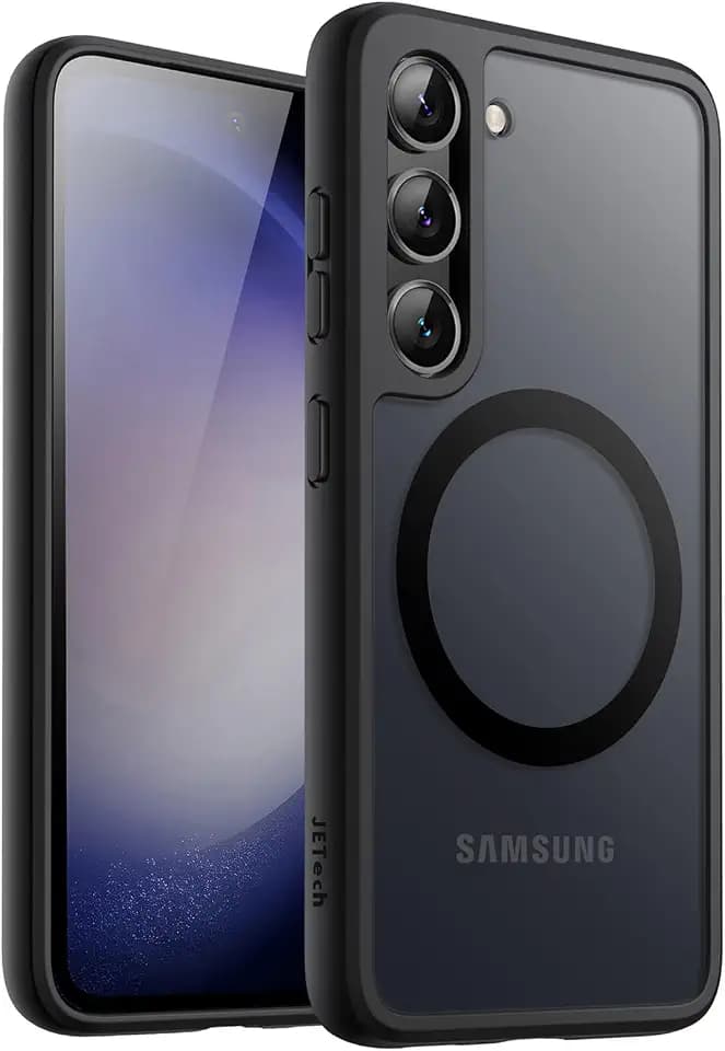 JETech Magnetische Hülle für Samsung Galaxy S23, Schwarz