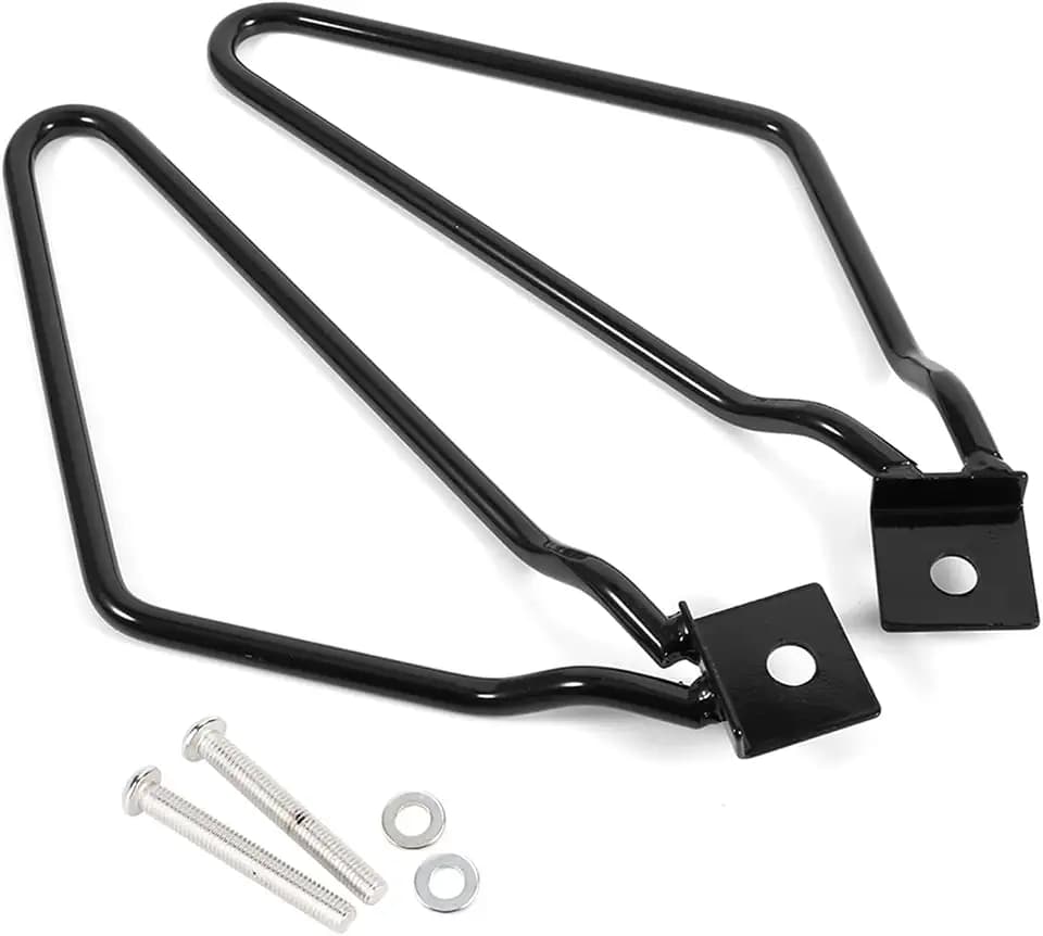 Motorrad Satteltaschenhalter, 2er Pack Satteltaschen für Motorrad Schwarz Eisen Verchromt Passend für XL883/1200 HD1450/1584