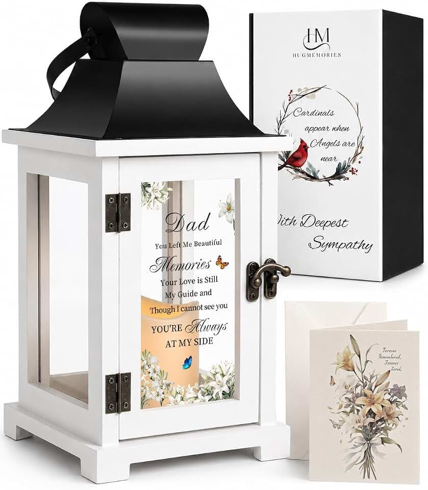 Memorial Lantern for Loss of Father Sympathy Gifts Loss of Dad
