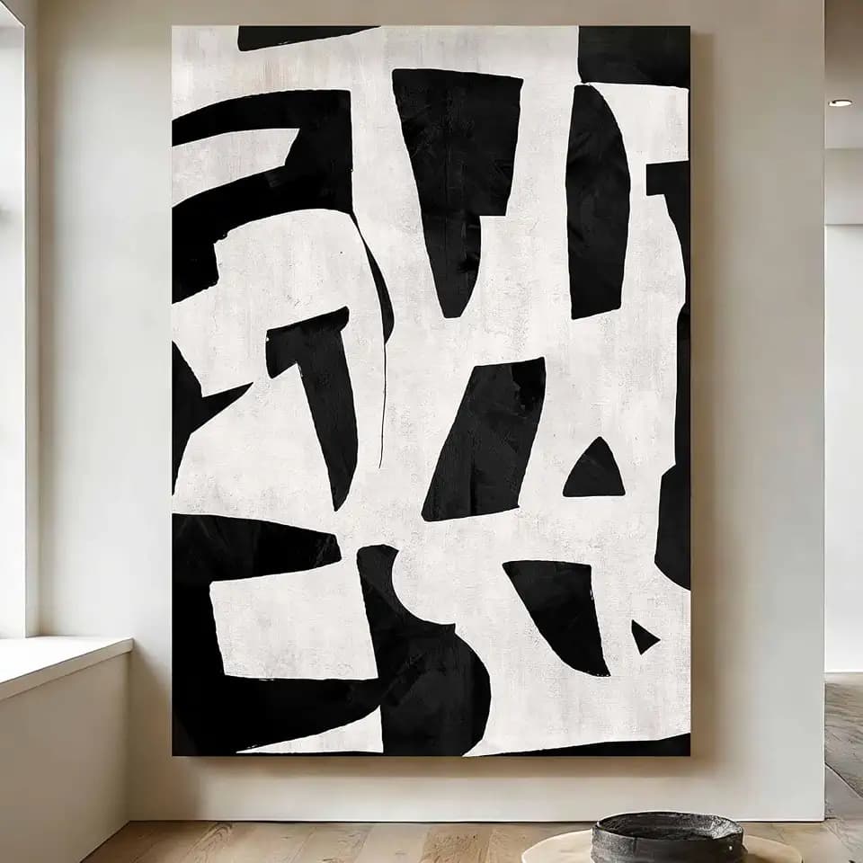 GIFTTWART Large Artwork for Wall Black and White Wall Art for Living Room