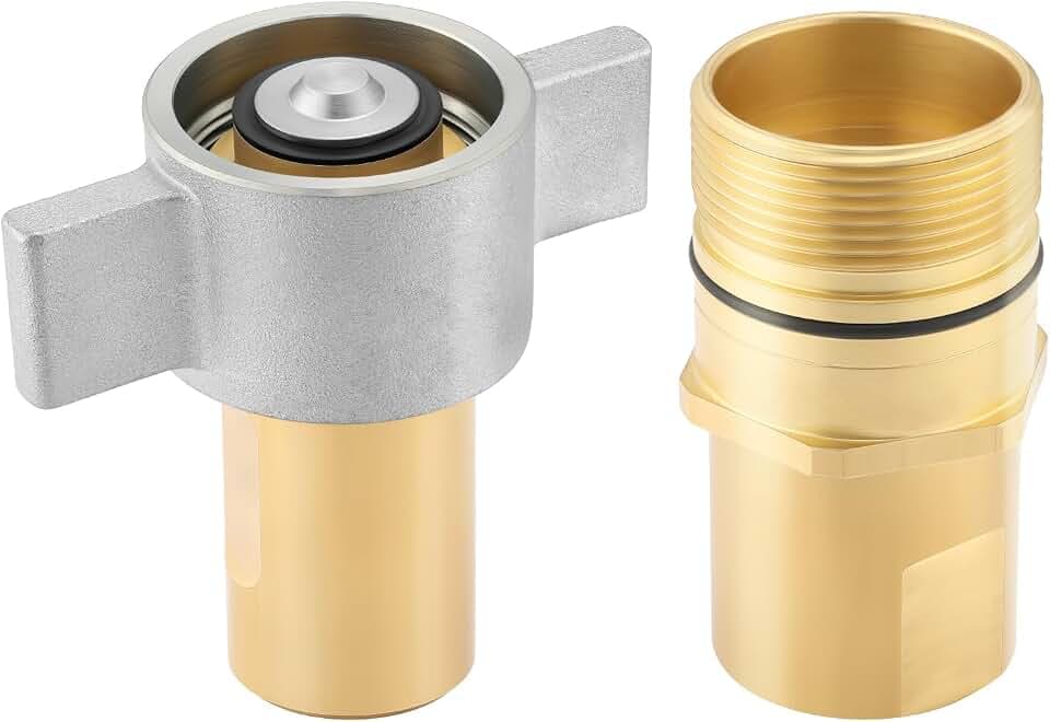 1" NPT Wet-Line Wing Nut Heavy Duty Hydraulic Quick Disconnect Coupler/Coupling Set