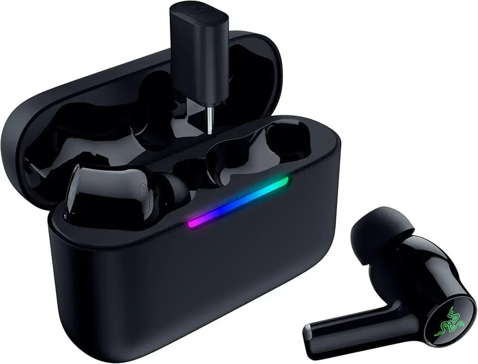 Razer Hammerhead V3 HyperSpeed - Kabellose Multiplattform Gaming-Ohrhörer - ANC Aktive Geräuschunterdrückung - HyperSpeed Wireless & Bluetooth - 40 Std Akku - Wasserabweisend IPX4 | Schwarz