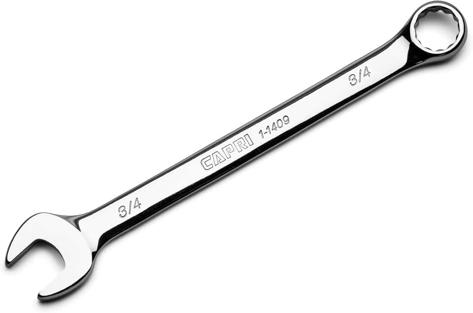 Capri Tools 3/4-inch Combination Wrench, 12 Point, SAE, Chrome (1-1409)