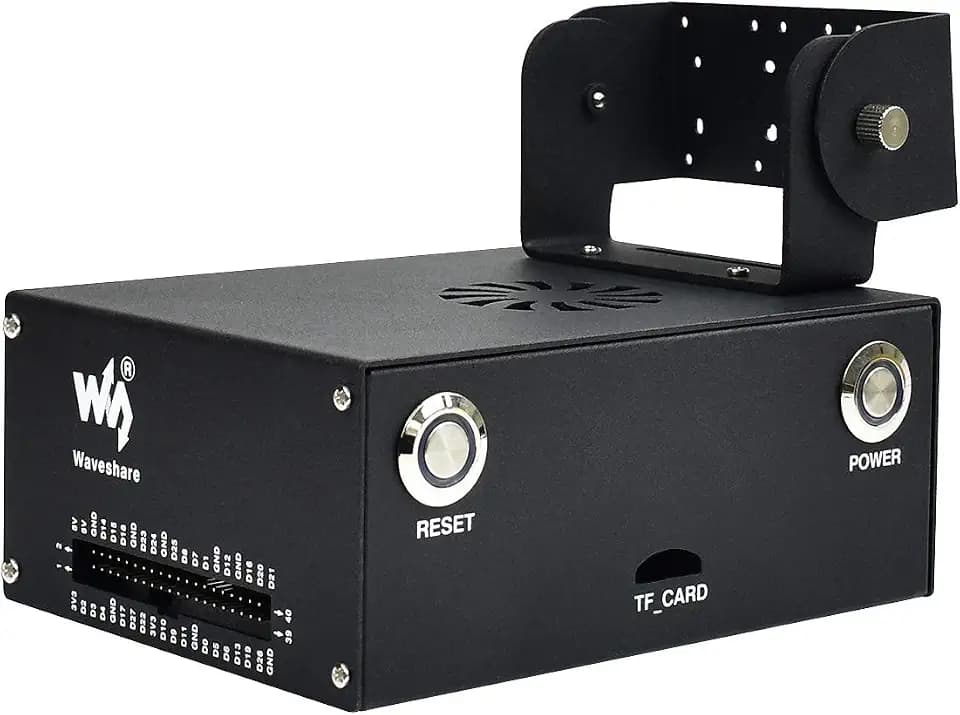 Waveshare Metal Case Type C for Jetson Nano Developer Kit and B01 Version, with Camera Holder, Supporting Cooling Fan