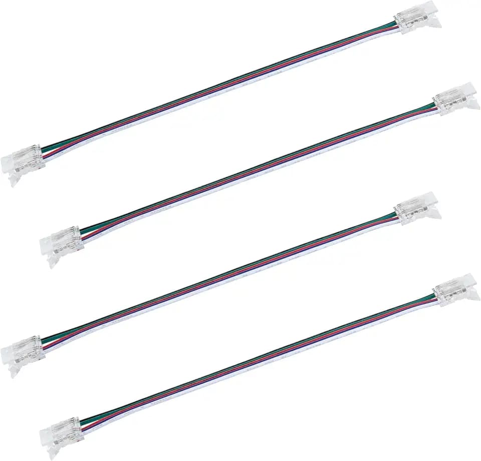 Armacost Lighting 5 Pin COB RGB+W 6" Tape to Tape LED Strip Light Connectors, 4 Pack 761620