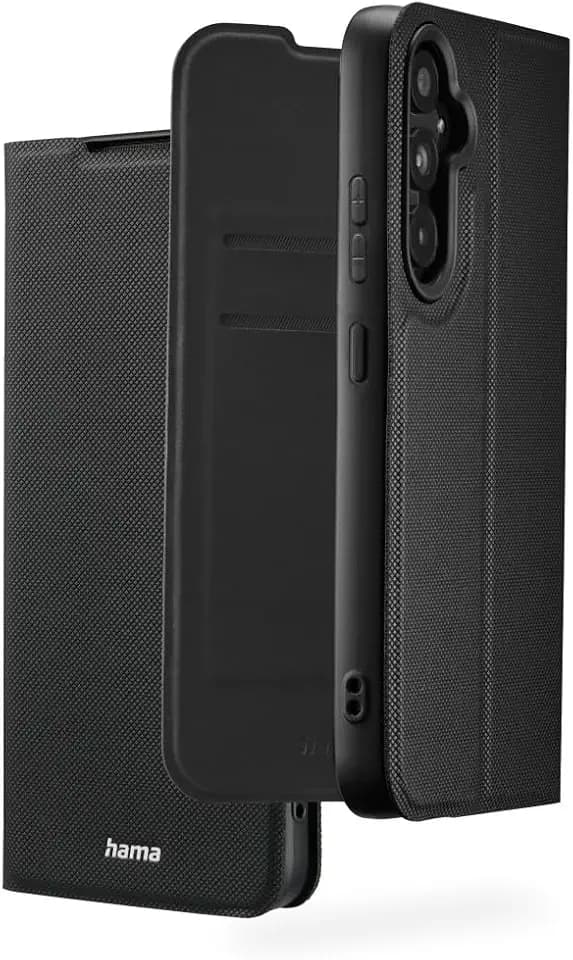 Hama Handyhülle für Samsung Galaxy A35 5G (Handytasche, Etui mit Kartenfach, Standfunktion, zum Aufstellen, extra Schutz von Display und Kamera, Magnet, Klapphülle, weich) schwarz