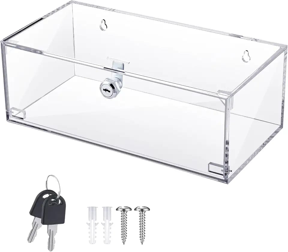 Wonderjune 1 Pcs Fridge Lock Box with Key 15 X 7.9 X 5.5 Inch
