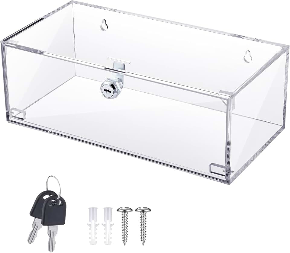 Wonderjune 1 Pcs Fridge Lock Box with Key 12 X 6 X 4.5 Inch