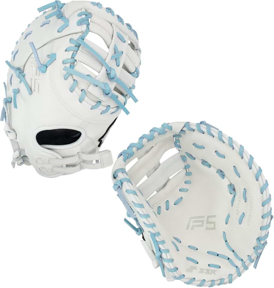 SSK FP5 Fastpitch Softball First Base Mitt 12.5” – 13” Right & Left Hand Throw Premium Full Leather Softball Glove