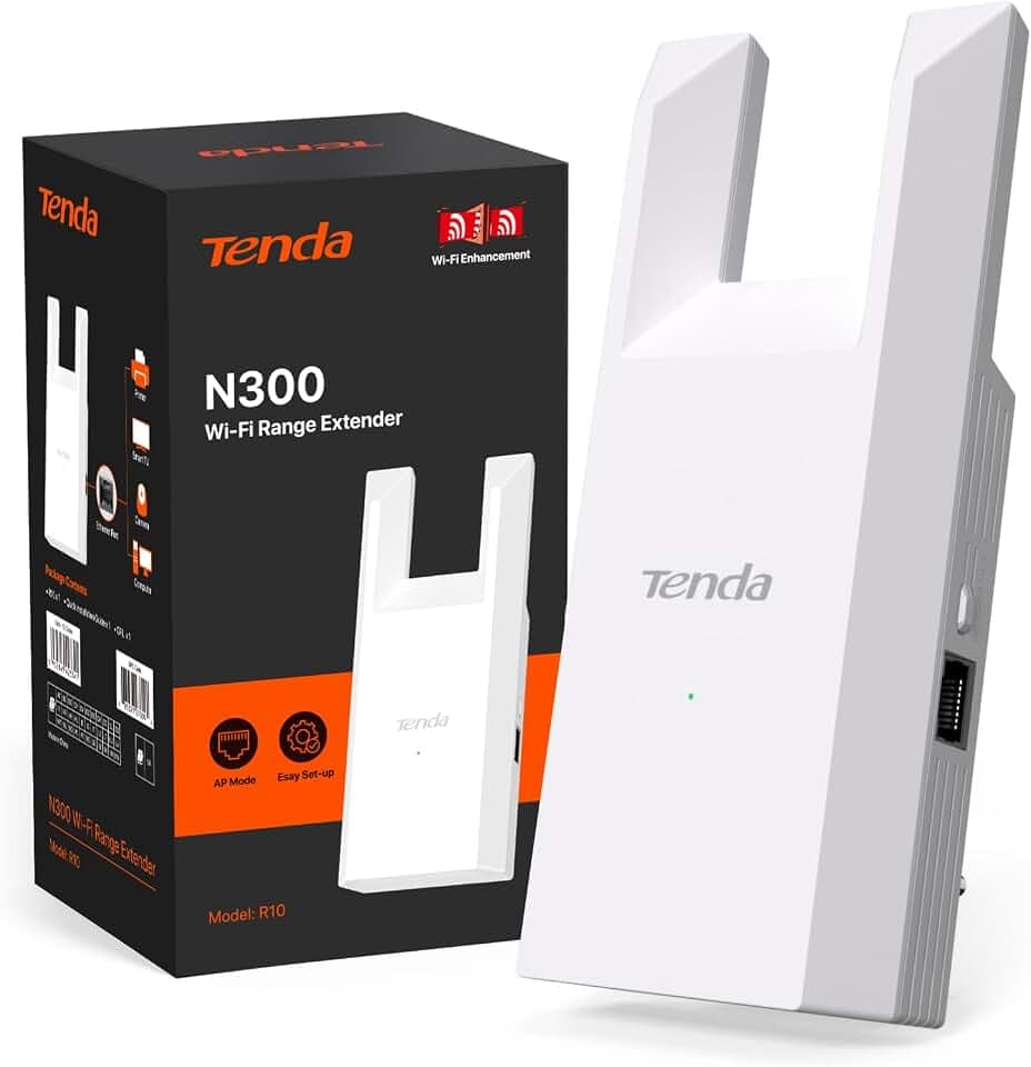 Tenda WLAN Verstärker Repeater N300 weiß R10