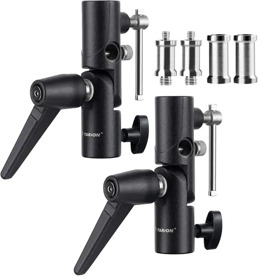 TARION Blitzneiger Schirmhalter mit 1/4" 3/8" Spigot für Lampenstativ