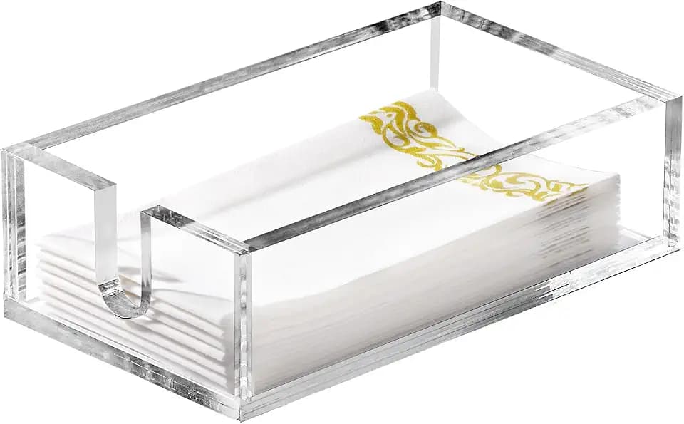 Acrylic Napkin Holder, Bathroom Paper Towel Holder Guest Towel Holder Tray