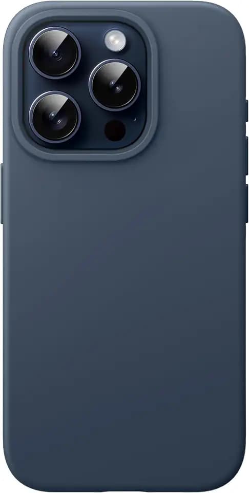JETech Silikon Hülle für iPhone 15 Pro, Sturmblau